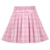Girls Skirt Pink Grid Check Plaid Pleated School Tennis Mini Casual Size 13-14 view 2