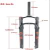 ZECHAO Snow Bike Air Supension Front Fork 26" X4.0 Fat Tire Open File 135mm Disc Brake ATV Magnesium Alloy Travel 115mm Bike Fork Outdoor view 2