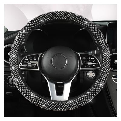 FUERU Car Steering Wheel Cover Set Car Steering Wheel Cover with Drill Durable Fashion Car Interior Decorative Accessories (Color : 6#)