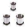 NDNCZDHC Stainless Steel Collapsible Cup Portable Collapsible Travel Caup Folding Cup with Lid and Keychain for Camping, Picnic, Hiking, 2.5oz/4.7oz/8.1oz Optional(L) view 2