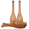 Dangerously Fit Indian Clubs - Pair of Traditional Wooden Club Bells - Shoulder & Grip Strength & Mobility Fitness Exercise Training | Home & Gym Workout (1lb) view 1