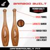 Dangerously Fit Indian Clubs - Pair of Traditional Wooden Club Bells - Shoulder & Grip Strength & Mobility Fitness Exercise Training | Home & Gym Workout (1lb) view 3