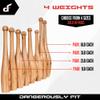 Dangerously Fit Indian Clubs - Pair of Traditional Wooden Club Bells - Shoulder & Grip Strength & Mobility Fitness Exercise Training | Home & Gym Workout (1lb) view 4