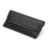 FUB PU Leather Soft Bag Sunglasses Portable Eyeglass Case Lightweight Woven Plain Presbyopic Case (Black Horizontal) view 1