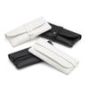 FUB PU Leather Soft Bag Sunglasses Portable Eyeglass Case Lightweight Woven Plain Presbyopic Case (Black Horizontal) view 3