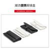 FUB PU Leather Soft Bag Sunglasses Portable Eyeglass Case Lightweight Woven Plain Presbyopic Case (Black Horizontal) view 4