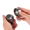 NDNCZDHC Stainless Steel Collapsible Cup Portable Collapsible Travel Caup Folding Cup with Lid and Keychain for Camping, Picnic, Hiking, 2.5oz/4.7oz/8.1oz Optional(S) view 4