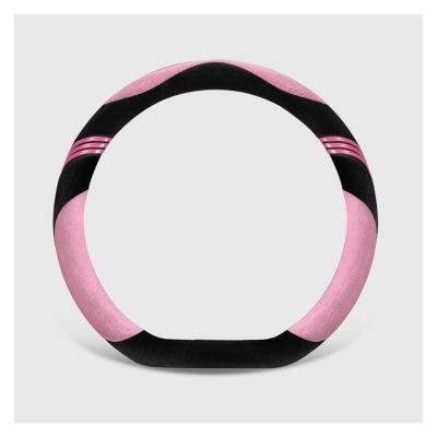 FUERU Car Steering Wheel Cover Set Car Steering Wheel Cover D Type Winter Crystal Velvet Breathable Moisture Drainage Car Interior (Color : 4#)