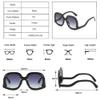 XLUMIO Oval Sunglasses Women Leopard Gradient Shades UV400 Men Hollow Sun Glasses,Black gray gradient,one size view 2