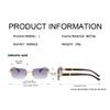 XLUMIO Rimless Sunglasses Man Frameless Gradient Sun Glasses Woman Vintage Wooden,Double Blue,one size view 2