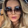 XLUMIO Plastic Vintage Woman Sunglasses Oversized Round Frame Female Glasses Big Shades,6,One size view 3
