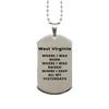 I keep all my yesterdays at West Virginia. Silver Dog Tag. Gift For West Virginia People. West Virginia State Gifts for Men and Women. State Pride gifts. view 1