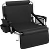 EverCor Stadium Bleacher Seat with Backrest and Armrest-Premium Staduim Seating for Bleachers:Cushioned Padded Foldable with Pockets and Cup Holder view 1