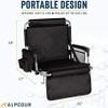 EverCor Stadium Bleacher Seat with Backrest and Armrest-Premium Staduim Seating for Bleachers:Cushioned Padded Foldable with Pockets and Cup Holder view 2