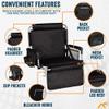 EverCor Stadium Bleacher Seat with Backrest and Armrest-Premium Staduim Seating for Bleachers:Cushioned Padded Foldable with Pockets and Cup Holder view 3