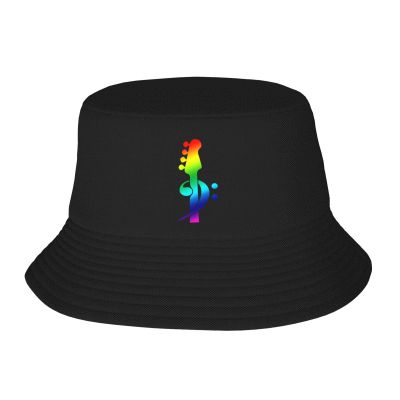 fwoeqiz Bass Clef Bass Guitar Bucket Hat Fisherman Hats Fashion Sunhat for Men Women Beach Cap Black