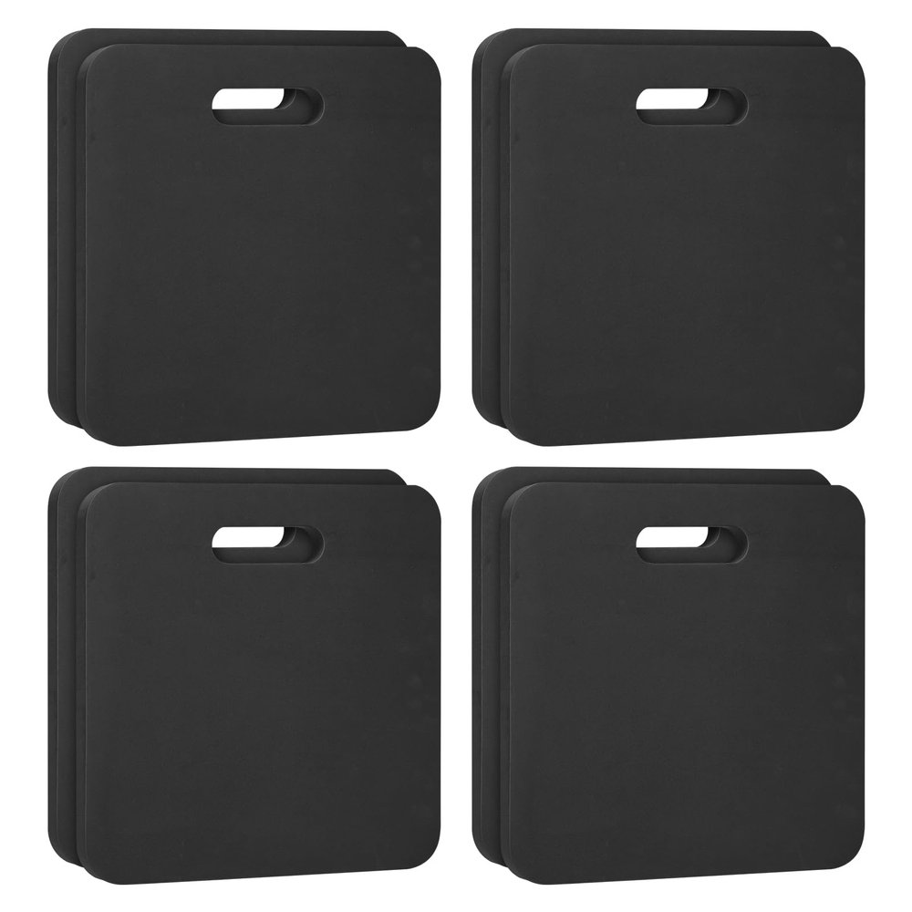 PATIKIL Foam Stadium Seat Cushion, 8 Pack Hard & Strong Portable Stadium Seat Pad for Bleacher Hard EVA Cushion Outdoor Seating for Spectating Sport Camping, Black
