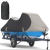 1200D Solution-Dyed Jet Ski Cover with Storage Bag,Waterproof,Anti-UV Trailerable Cover Universal Fit for Yamaha,Seadoo,Jetski,PWC Boat with Reflective Air Vent (Fits from 136"-145", 3 Seater) view 1