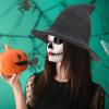 GUOQIANG Halloween Adult Modern Witch Hats for Women - Gray Witches Hat Womans Witch Costume Accessories Wool Knit Halloween Party Witch Hat view 3