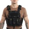 Tuxapo Tactical Molle Vests with Triple mag Pouch and Side Cummerbund Pouches, Quick Release Vests for Men view 1