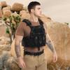 Tuxapo Tactical Molle Vests with Triple mag Pouch and Side Cummerbund Pouches, Quick Release Vests for Men view 2