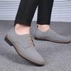 Men's Oxford Dress Shoes Classic Lace Up Casual Suede Leather Low-Top British Business Breathable Formal 7.5 US Men Grey view 2