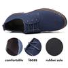 Men's Oxford Dress Shoes Classic Lace Up Casual Suede Leather Low-Top British Business Breathable Formal 7.5 US Men Grey view 3
