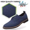 Men's Oxford Dress Shoes Classic Lace Up Casual Suede Leather Low-Top British Business Breathable Formal 7.5 US Men Grey view 4