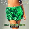 TWINKLEDE Sparkly Sequin Skirt Mermaid Costume Mini Wrap Belly Dance Hip Skirt for Women (H Green) view 3