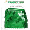 TWINKLEDE Sparkly Sequin Skirt Mermaid Costume Mini Wrap Belly Dance Hip Skirt for Women (H Green) view 4