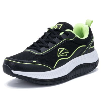 AOV Womens Walking Orthotic Shoes Lightweight Breathable Sneakers with Arch Support for Running Gym Workout Blackgreen 8.5