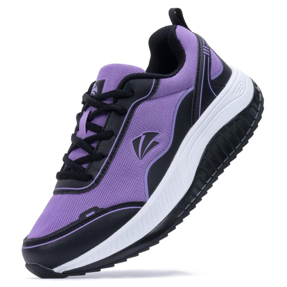 QAUPPE Womens Walking Shoes with Arch Support Wide Orthotic Athletic Sneakers Plantar Fasciitis Tennis for Heel and Foot Pain Relief BlackPurple US 11