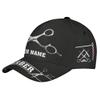 ThuhaTree Store Personalized Barber Shop Barber Tools Black Classic Baseball Cap - Classic 3D Cap (Style 3) view 2