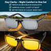 BLUE CUT Clip on Polarized Night Vision, Driving Sunglasses UV 400 Blocker To Wear Over Prescription Glasses view 3