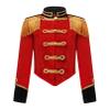 Moily Kids Girls Velvet Tassels Long Sleeve Circus Ringmaster Jacket Coat Carnival Party Marching Band Uniform S18-Red 8 Years view 1