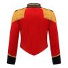 Moily Kids Girls Velvet Tassels Long Sleeve Circus Ringmaster Jacket Coat Carnival Party Marching Band Uniform S18-Red 8 Years view 2