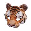 Halloween Tiger Half Face Mask,Cosplay Masquerade Party Realistic Look Facial Mask Tiger Mask for Carnival Costume Party Mask(4pcs Yellow) view 2