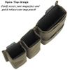 Double 9mm MOLLE Magazine Pouch 5.56 Mag Pouch Set with Quick Release Insert Clip for Tactical Vest (Green) view 4