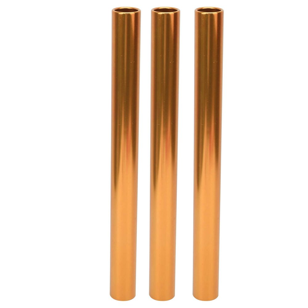 Natudeco Set of 3 Relay Batons Aluminium Alloy Track and Field Batons Sports Game Props Sports Relay Baton for Athletes Coaches and Sports Enthusiasts(Orange)
