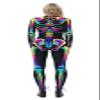 Honeystore Women's Skeleton Bodysuit Halloween Costume Bodycon Catsuit Jumpsuit BAX-225 L view 2