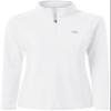 MoFiz Women's Long Sleeve Golf Polo Shirt 1/4 Zip UPF 50+ Sun Protection Quick Dry Lightweight Athletic Hiking Running Tops White S view 1