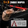 MANUEKLEAR Tricep Rope Cable Attachment Handles, Greater Range of Motion, Tricep Pull Down Rope for Push Downs, Crunches, Facepulls for Professional Gym (Red) view 2