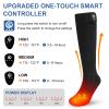 SNOW DEER Heated Socks for Men Women, App Control Rechargeable Electric Heating Warm Sock for Skiing Snowboarding Outdoors (Black, M) view 3