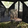 Goplus Hunting Chair, 360 Swivel Hunting Blind Chair w/All-Terrain Duck Feet,Padded Cushion,330LBS Capacity, Folding Silent Deer Hunting Chair, Portable Ground Blind Chair (Camouflage) view 2