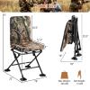 Goplus Hunting Chair, 360 Swivel Hunting Blind Chair w/All-Terrain Duck Feet,Padded Cushion,330LBS Capacity, Folding Silent Deer Hunting Chair, Portable Ground Blind Chair (Camouflage) view 3