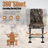 Goplus Hunting Chair, 360 Swivel Hunting Blind Chair w/All-Terrain Duck Feet,Padded Cushion,330LBS Capacity, Folding Silent Deer Hunting Chair, Portable Ground Blind Chair (Camouflage) view 4
