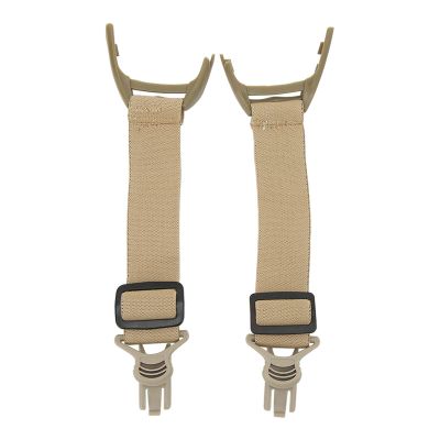 2Pcs Hunting Goggle Straps, Goggle Band Strap, Strong Extensible Goggle Elastic Band, Lightweight Portable Goggle Strap, Wear Proof Strap with Double Fastening Rings for Fast Rail Outdoor(Sand Color)