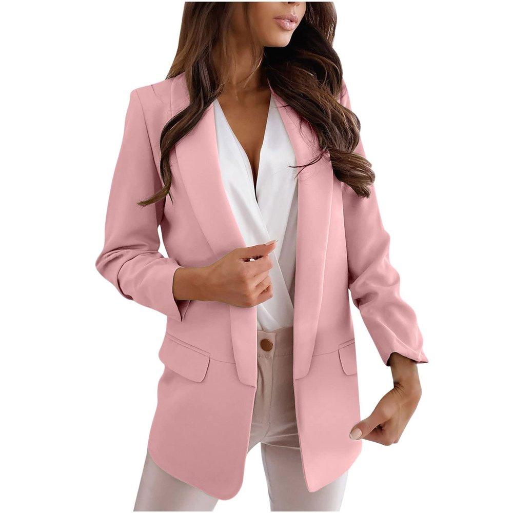 Blazer Jackets for Women Fashion Dressy Open Front Cardigan Jacket Casual Long Sleeve Work Office Suit Jacket