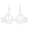 YONGHS Women's Stretch Lace Open Nipple Bra Underwear Wire-Free Unlined Push-up Bralette Bra Tops 6# White A X-Large view 4