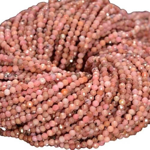 2MM Rhodochrosite Gemstone Micro Faceted Round Grade AAA Beads 15.5inch CHIK-STRD-54160